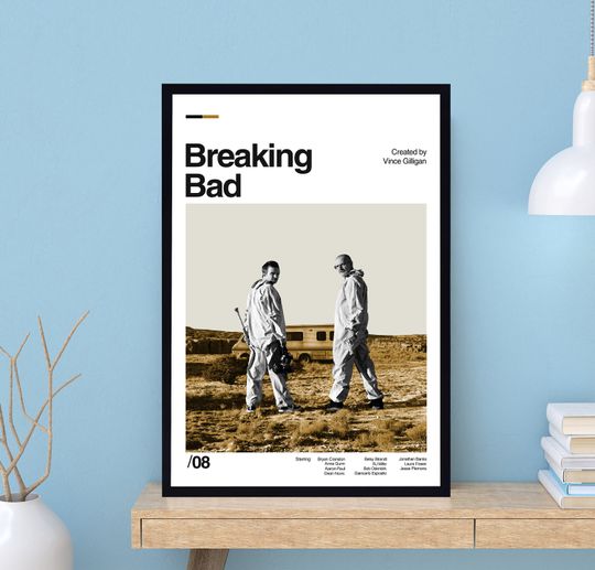 Breaking Bad Poster, Vince Gilligan, Tv Series Poster, Minimalist Art, Movie Poster, Vintage Poster, Retro Poster, Modern Art, Wall Decor
