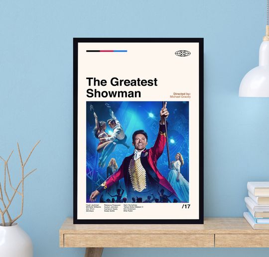 The Greatest Showman Poster, Michael Gracey, Retro Poster, Midcentury Art, Minimalist Art, Vintage Poster, Movie Print, Wall Decor