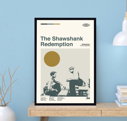 The Shawshank Redemption Movie, Frank Darabont, Mid Century Art, Minimalist Art, Vintage Poster, Movie Poster, Modern Art, Wall Decor
