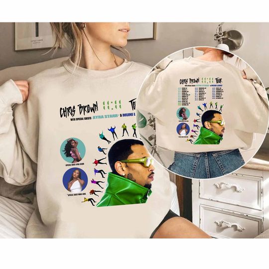 Chris Brown 11:11 Tour 2024 Shirt, Chris Brown Fan Shirt, Chris Brown 2024 Concert Shirt, 11 11 Tour 2024 Shirt, Vintage 90s Long Sleeve Sweatshirt