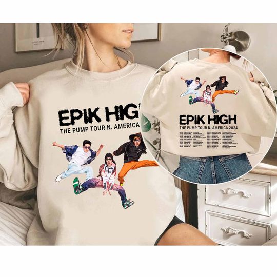 Epik High - The Pump North America Tour 2024 Shirt, Epik High Band Fan Shirt, Epik High 2024 Concert Shirt, Vintage 90s Long Sleeve Sweatshirt