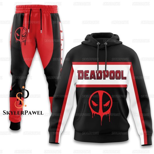 Deadpool Hoodie, Deadpool Joggers, Marvel Hoodie, Superhero Hoodie, Deadpool Joggers For Men, Deadpool Lover Gift, Trendy Hoodie