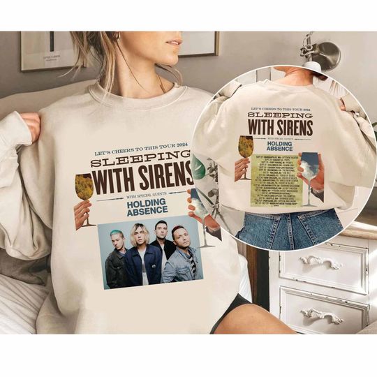Sleeping With Sirens - Let's Cheers to This 2024 Tour Shirt, Sleeping With Sirens Band Fan Shirt, Let's Cheers to This 2024 Concert Shirt