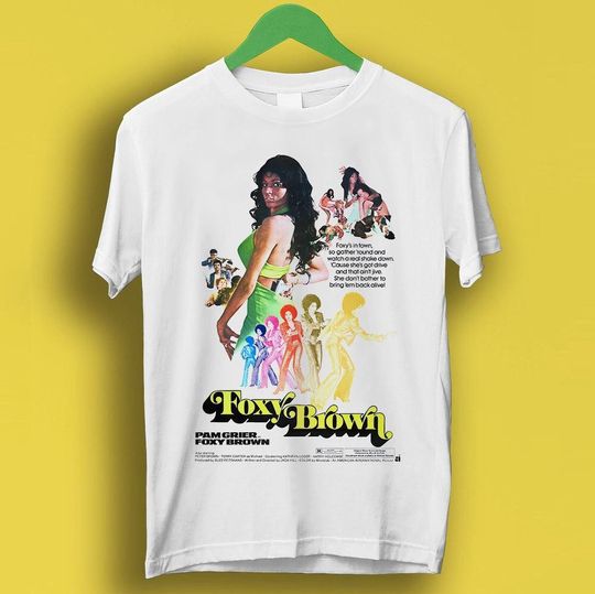 Foxy Brown Movie T-shirt, Cotton Short Sleeve Tee For Summer, Movie Costum