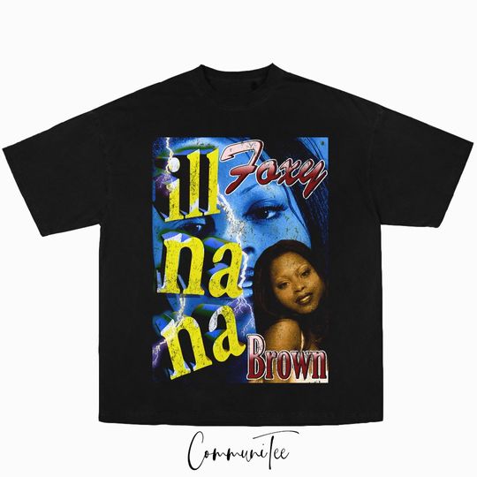Foxy Brown Blackstreet Rap Tee Big Face Head Vintage Style Graphic Hip Hop T-shirt | Cotton Short Sleeve Tee | Summer Casual Shirt | Vintage Shirt