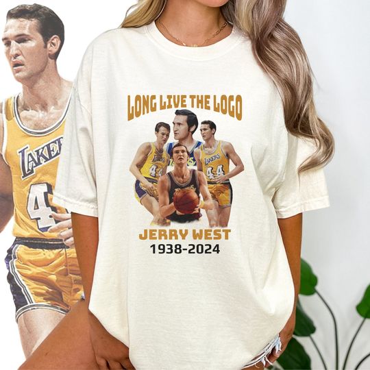 Jerry West Shirt for Men Women, Long Live The Logo Jerry West Vintage Shirt, RIP Jerry West T Shirt, In Memory Jerry West T-Shirt, NBA Tee