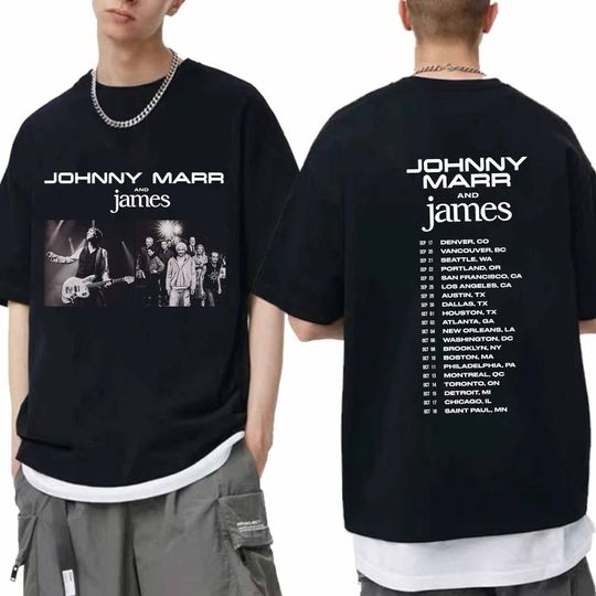 Johnny Marr and James 2024 Tour Shirt, Johnny Marr Fan Shirt, Johnny Marr 2024 Tour Shirt, James 2024 Concert Shirt, Music Tour 2024 Shirt