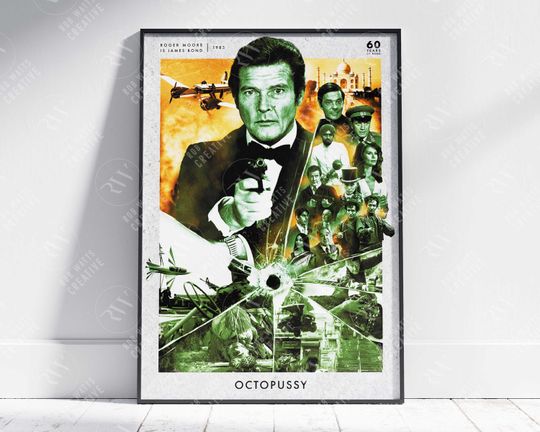 Octopussy poster print starring Roger Moore, James Bond 007