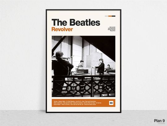 THE BEATLES - Revolver - Retro Music Print | Modern Vintage | Mid Century Modern | Minimalist | Album Art | Music Poster
