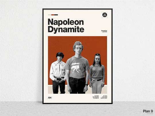NAPOLEON DYNAMITE - Retro Movie Print | Modern Vintage | Mid Century Modern | Minimalist | Movie Art | Movie Poster