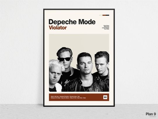 DEPECHE MODE - Violator - Retro Music Print | Modern Vintage | Mid Century Modern | Minimalist | Album Art | Music Poster