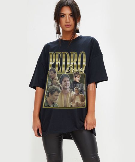 PEDRO PASCAL Shirt, Actor Pedro Pascal Shirt Retro 90s, Narco Pedro Pascal Fans Gift, Pedro Pascal Tribute Celebrity Shirt