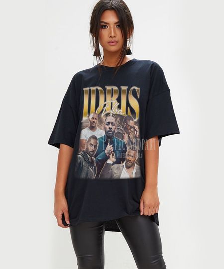 Idris Elba Retro Shirt, Elba OBE Homage Shirt, Idris Elba Fan Tees, Idris Elba Retro 90s, The Wire Idris Elba Nelson Mandela Gift