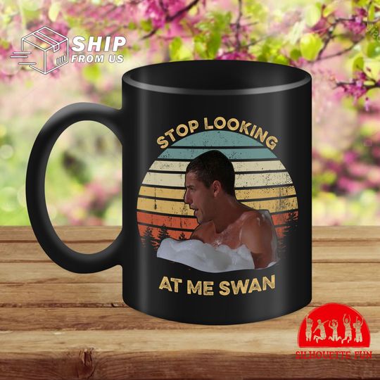 Billy Madison Stop Looking At Me Swan Vintage Mug, Billy Madison Ceramic Coffee Mug, Billy Madison Quote, Billy Madison Fan Gift