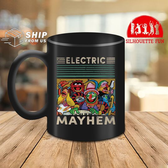 Electric Mayhem Vintage Ceramic Coffee Mug Dr. Teeth And The Electric Mayhem Muppets Ceramic Mug