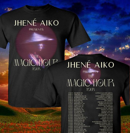Jhene Aiko Double Sided Shirt, 2024 Music Tour Casual Two Sides Short Sleeve Shirt, Music Men Clothing, Music Shirt For Fans