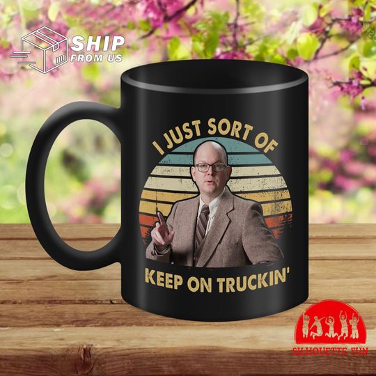 Colin Robinson I Just Sort Of Keep On Truckin Vintage Mug, Colin Robinson Ceramic Coffee Mug, What We Do In The Shadows Fan Gift Mug