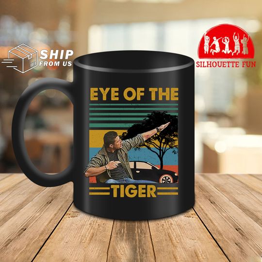Eye Of The Tiger Vintage Ceramic Coffee Mug Dean Winchester Supernatural Ceramic Coffee Mug
