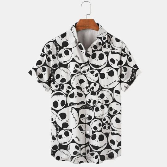 Nightmare Before Christmas Jack Skell Disney Halloween Hawaiian Shirt, Summer Vacation Gifts