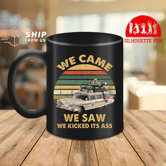 We Came We Saw We Kicked Its Ass Vintage Ceramic Coffee Mug Ghostbusters Ceramic Coffee Mug, Movie Mug, Vintage 90s Mug