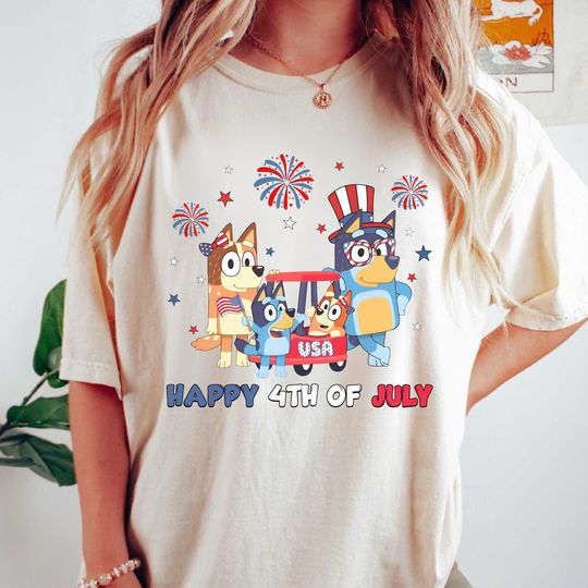 4th Of July BlueyDad T Shirt Independence Day Shirt American Tee Shirt Patriotic t Shirt BlueyDad Family Shirt