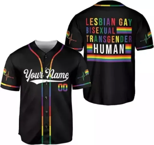 Discover LGBT Pride 3D Baseball Jersey Shirt, Custom Kids, Youth, Adult Disney Baseball Jersey, Gifts For Him or Her