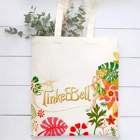 Tinker Bell Tote Bag, Lovely Tinker Bell Hand Bag, Tinker Bell Lovers Gift Bag