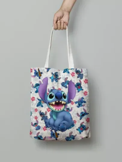 Lovely Stitch Tote Bag, Funny Stitch Hand Bag, Stitch Lovers Gift Bag