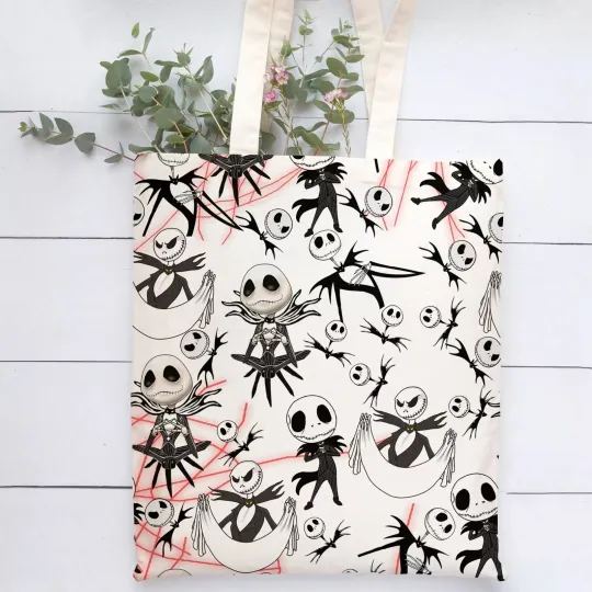 Jack Skellington Tote Bag, Jack Skellington The Nightmare Hand Bag Gift