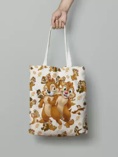 Chip n Dale Tote Bag, Chip n Dale Hand Bag, Chip n Dale Lovers Gift Bag