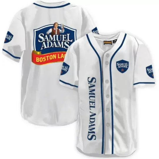 Discover Samuel Adams Baseball Jersey Shirt, Samuel Adams Beer Lovers Button Down Shirt