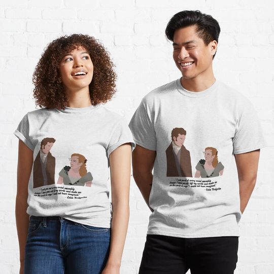 Colin and Penelope Polin Bridgerton 3 Classic T-Shirt, Bridgerton 3 Merch, A Netflix Series Merch, Summer Casual Cotton Shirt, Short Sleeve Shirt for Men, Women and Kids, Merch for Fans, Gift Idea