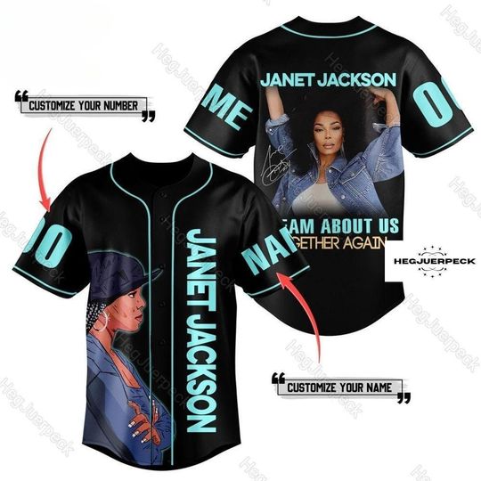 Custom Janet Jackson Jersey Shirt, Janet Jackson Comfortable Short Sleeve Sports Baseball Jersey for Men, Women, Kids - Trending Street Fashion