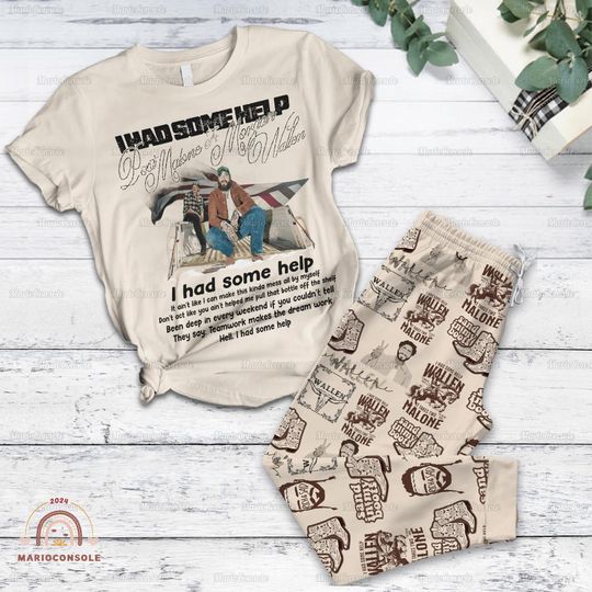 I Had Some Help Pajamas, Comfortable Pajama Sets with Short Sleeve Shirt and Pajama Jogger Pants for Men, Women, Kids