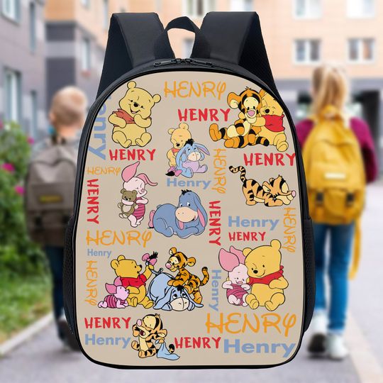Personalized Bear And Friends Backpack, Characters Lunch Bag, Magic World Tumbler, Bear School Bag, Bear Movie Backpack, Back To School Gift