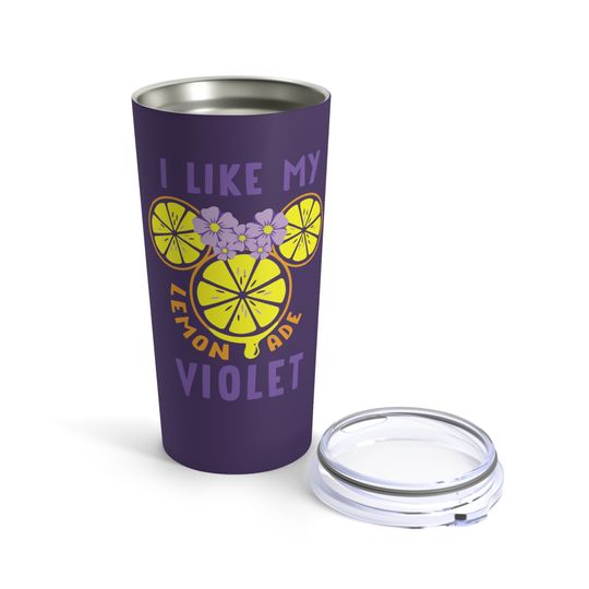Minnie Ears I Like My Lemonade Violet Disney Copper Vacuum Insulated Tumbler