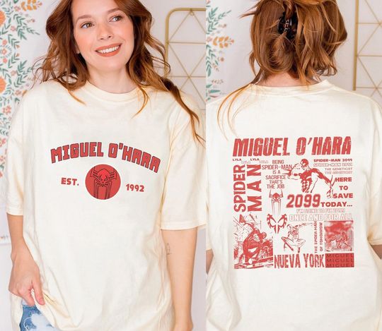 Miguel O'Hara Vintage Shirt, Spider-Man Across The Spider-Verse Shirt, SpiderMan Shirt, Miles Morales Spider Punk Spider 2099 Shirt