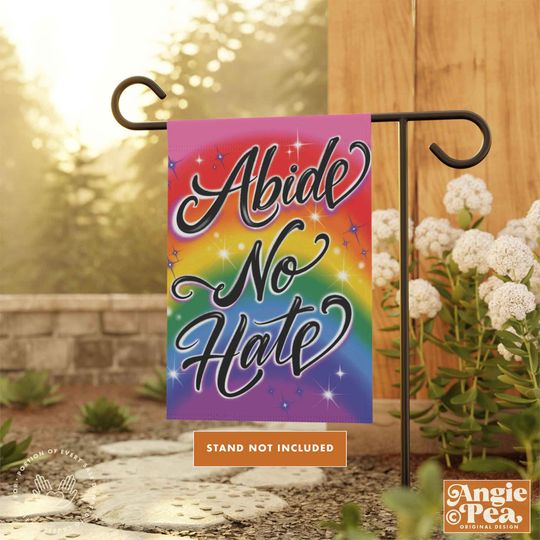 Pride Flag, Pride Garden Flag, Abide No Hatred Flag, Unique Pride Flag, Pride Yard Flag, Gay Pride Flag, Queer Pride Flag, LGBTQIA Flag