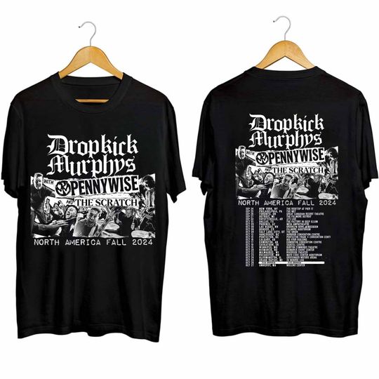 Dropkick Murphys - Fall 2024 North American Tour Shirt, Casual Cotton Tee, Trending Street Fashion