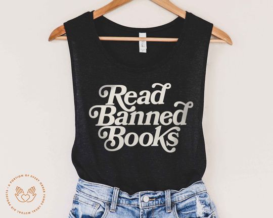 Banned Books Tank Tops, Read Banned Books, Stop Book Banning, Ban Bigots Not Books, Protect Libraries, Protect Librarians, Florida, DeSantis