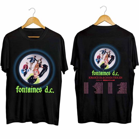 Fontaines DC 2024 Tour Shirt, Fontaines DC Band Fan Shirt, Gift for Fan, Comfortable Short Sleeve Tee for Men, Women, Kids