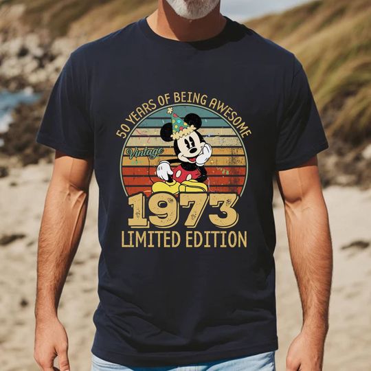 Mickey Dad 50th Birthday Shirt, Dad Limited Edition 1973 Birthday T-Shirt, 50th Birthday, Dad Birthday Shirt, Fathers Day Gift