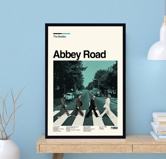 The Beatles- Abbey Road Poster, Abbey Road Print, The Beatles, Album Cover Poster, Music Poster, Album Poster, Gifts For Fan, Wall decor