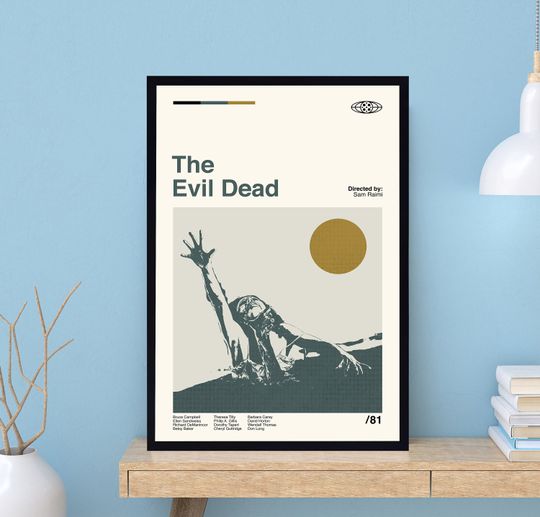 The Evil Dead Poster, The Evil Dead Print, Sam Raimi, Retro Movie Poster, Minimalist Art, Vintage Poster, Gifts For Him, Movie Poster