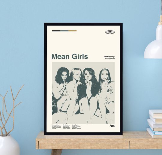 Mean Girls Poster, Mark Waters, Minimalist Movie Poster, Art Print, Wall Decor, High Quality, Retro Poster, Gifts For Him, Home Decor