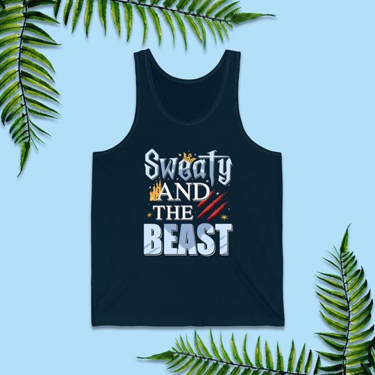 Beauty and the Beast Sweaty and the Beast Tank Top, Prince Adam Running Disney Tank Top, rundisney Costume, Summer Cotton Sleeveless Clothing, Merch for Fans, Gift Ideas