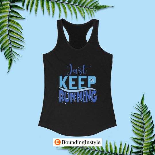 Finding Nemo Just Keep Running Tank Top, Finding Dory Shirt, Disney Tank Top, rundisney Costume, Summer Cotton Sleeveless Clothing, Merch for Fans, Gift Ideas