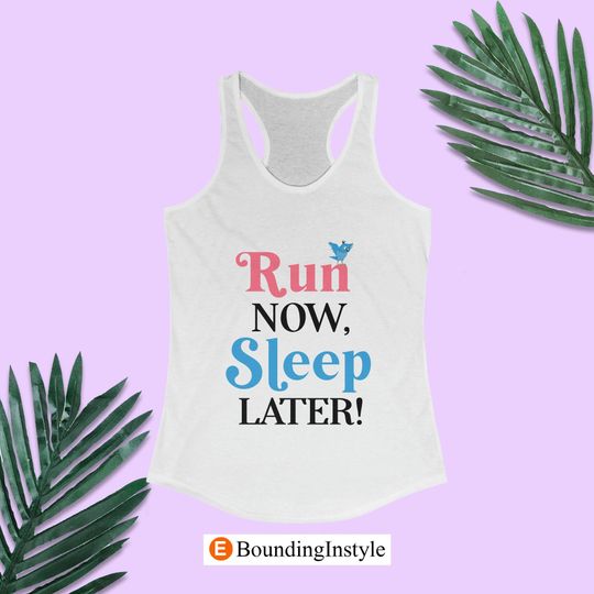 Sleeping Beauty Running Tank Tops, Run Now Sleep Later, Princess Aurora Disney Tank Top, rundisney Costume, Summer Cotton Sleeveless Clothing, Merch for Fans, Gift Ideas
