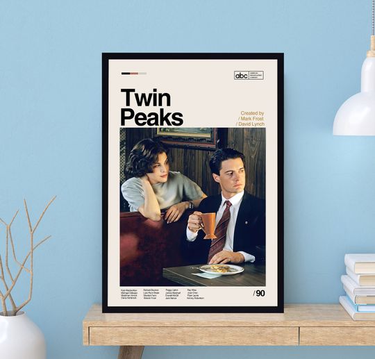 Twin Peaks Poster, Twin Peaks Tv Series Poster, Retro Movie Poster, Minimalist Art, Vintage Poster, Movie Poster, Modern Art, Wall Decor