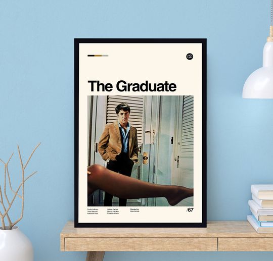 The Graduate Poster, The Graduate Print, Mike Nichols, Movie Poster, Vintage Poster, Modern Art, Midcentury Art, Film Poster, Wall Decor